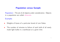 Population versus Sample