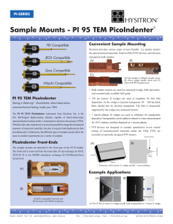 Sample Mounts - PI 95 TEM PicoIndenter Convenient Sample Mounting PI-SERIES FEI Compatible