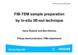 FIB-TEM sample preparation by in-situ lift-out technique Harry Roberts and Bert Otterloo