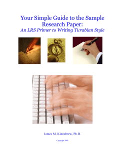 Your Simple Guide to the Sample Research Paper: