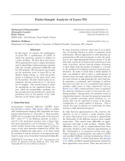 Finite-Sample Analysis of Lasso-TD
