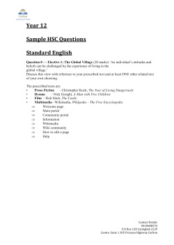 Year 12  Sample HSC Questions Standard English