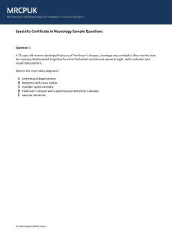 Specialty Certificate in Neurology Sample Questions