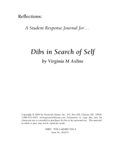 Dibs in Search of Self Reflections: A Student Response Journal for&hellip;