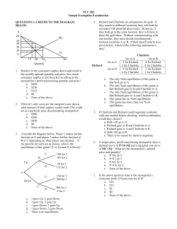 NCC 502 Sample Exemption Examination QUESTIONS 1-2 REFER TO THE DIAGRAM