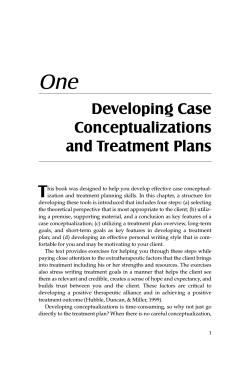 One T Developing Case Conceptualizations