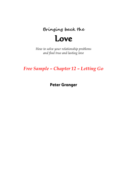 Love  Free Sample – Chapter 12 – Letting Go Bringing back the