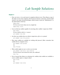 Lab Sample Solutions Chapter 3