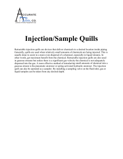 Injection/Sample Quills