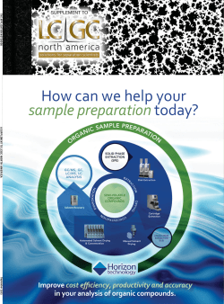 How can we help your today? sample preparation APPLICATION