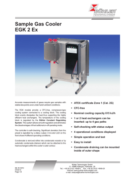 Sample Gas Cooler EGK 2 Ex § ATEX certificate Zone 1 (Cat. 2G)