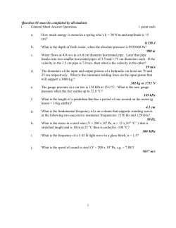 1. General Short Answer Questions 1 point each a.