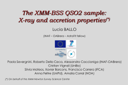 The XMM-BSS QSO2 sample: X-ray and accretion properties (*) Lucia BALLO