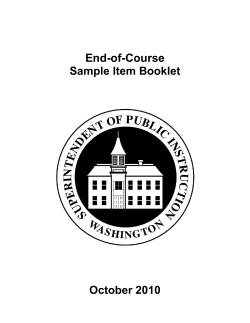 End-of-Course Sample Item Booklet October 2010