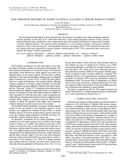 STAR FORMATION HISTORIES OF NEARBY ELLIPTICAL GALAXIES. II. MERGER REMNANT... Justin H. Howell