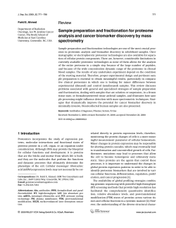 Review Sample preparation and fractionation for proteome