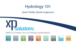 Hydrology 101 Gavin Fields, David Lergessner