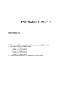 FMS SAMPLE PAPER Instructions