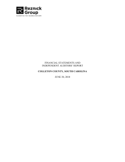 FINANCIAL STATEMENTS AND INDEPENDENT AUDITORS’ REPORT JUNE 30, 2010