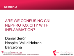ARE WE CONFUSING CNI NEPHROTOXICITY WITH INFLAMMATION? Daniel Serón