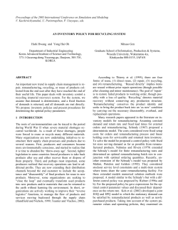 Proceedings of the 2005 International Conference on Simulation and Modeling