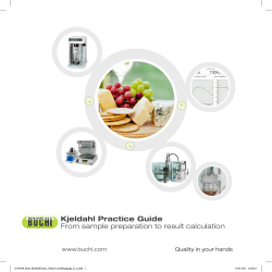 Kjeldahl Practice Guide From sample preparation to result calculation www.buchi.com