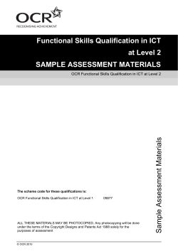 Functional Skills Qualification in ICT at Level