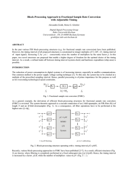 Block-Processing Approach to Fractional Sample Rate Conversion with Adjustable Timing