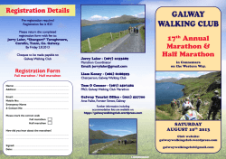 GALWAY WALKING CLUB Registration Details