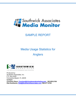 SAMPLE REPORT Media Usage Statistics for Anglers