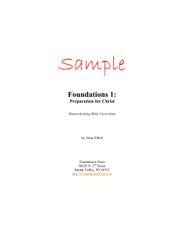 Sample Foundations 1: Preparation for Christ