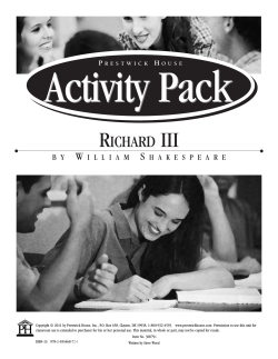 Activity Pack R iii ichaRd