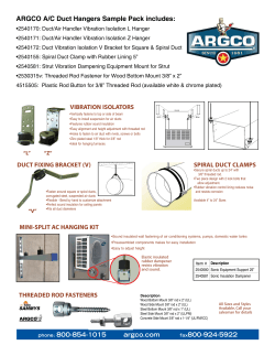 ARGCO A/C Duct Hangers Sample Pack includes:
