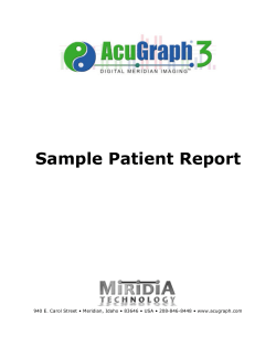 Sample Patient Report