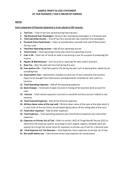 SAMPLE PROFIT &amp; LOSS STATEMENT