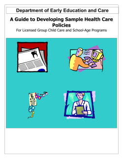 Department of Early Education and Care Policies