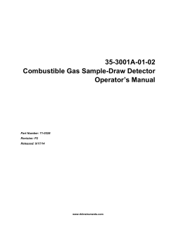 35-3001A-01-02 Combustible Gas Sample-Draw Detector Operator’s Manual