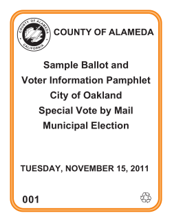 0 1 0 Sample Ballot and Voter Information Pamphlet