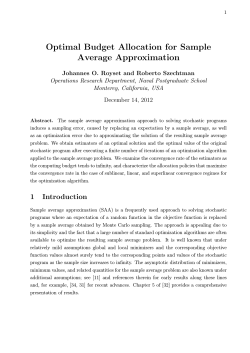 Optimal Budget Allocation for Sample Average Approximation