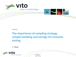 The importance of sampling strategy, sample handling and storage for emission testing