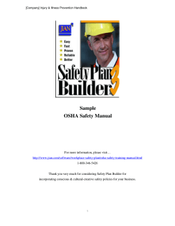 Sample OSHA Safety Manual