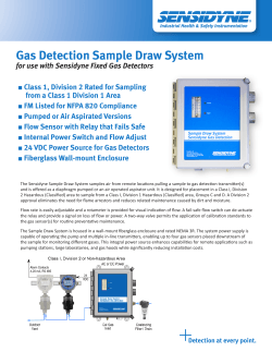Gas Detection Sample Draw System