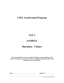 CMA Accelerated Program Test 3 SAMPLE