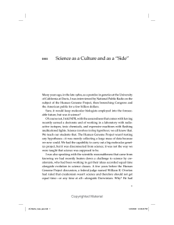 Science as a Culture and as a “Side”