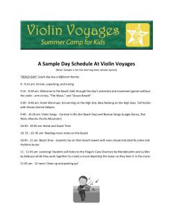 A Sample Day Schedule At Violin Voyages