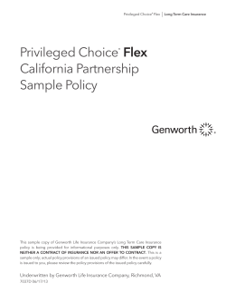 Privileged Choice  California Partnership Sample Policy