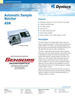 Automatic Sample Notcher ASN Features