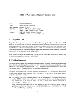 XMT-HW2: Shared-Memory Sample Sort
