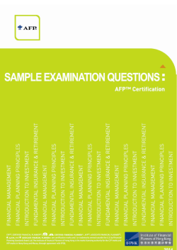 SAMPLE EXAMINATION QUESTIONS