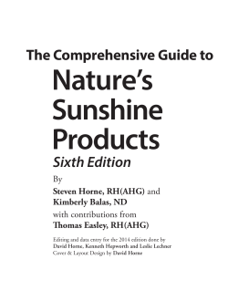 Nature’s Sunshine Products The Comprehensive Guide to